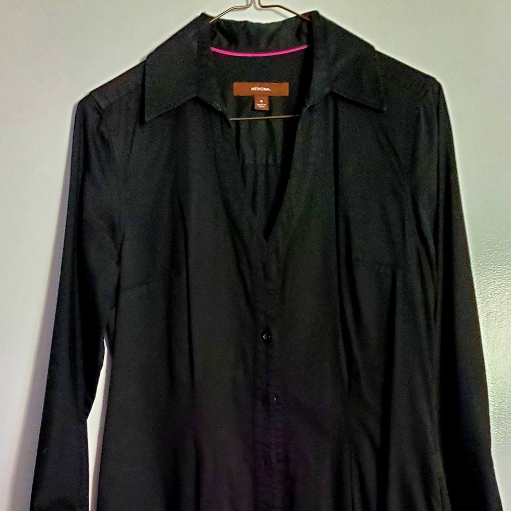 Black Merona Button-up Dress